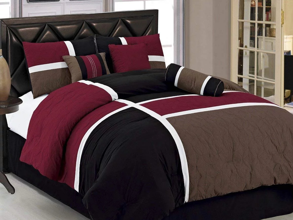 7-Piece Medallion Patchwork Comforter Set Queen U698