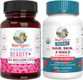 Sugar-Free Vegan Non-GMO Probiotic Capsules & Hair Skin & Nails Gummies J761