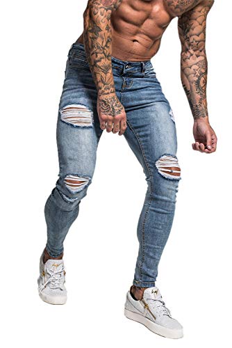 Slim Fit Ripped Stretch Jeans N7298