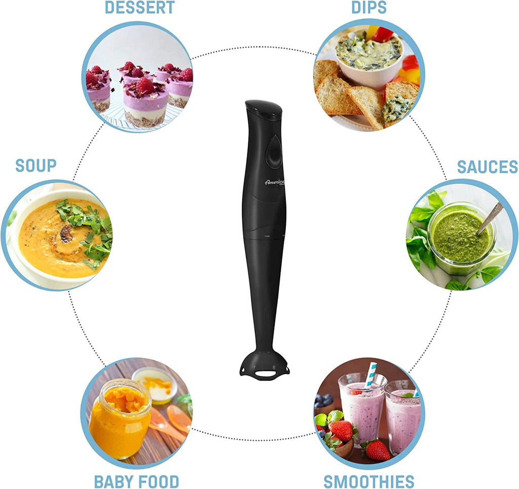 150W Hand Blender with Detachable Wand, Black D82449
