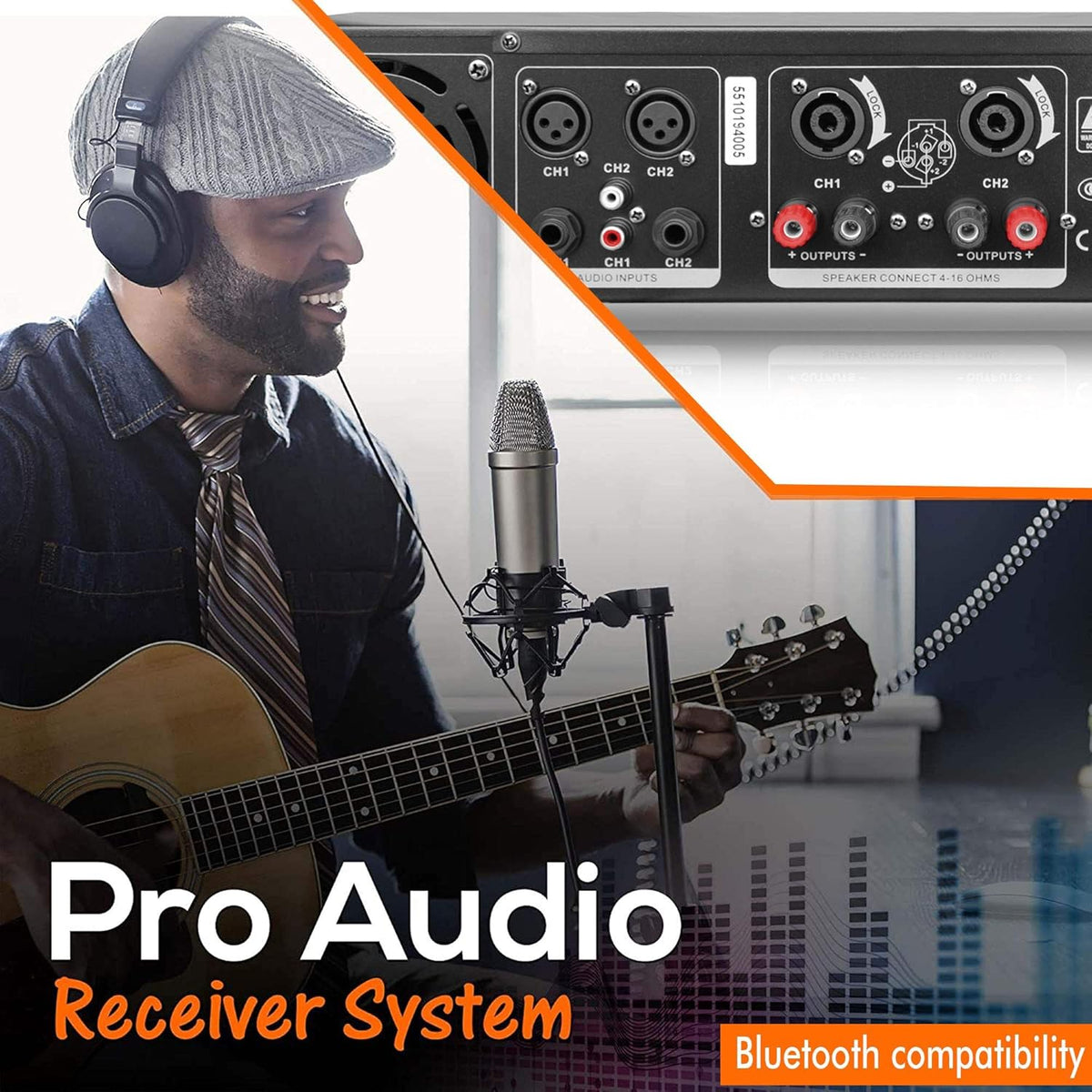 Portable 2 Channel Digital Stereo Power Amplifier with 6500 Watts U539