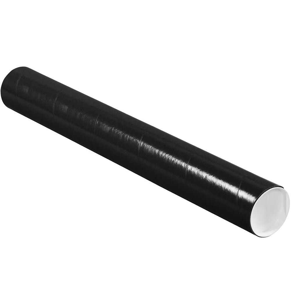 Mailing Tubes with Caps, 3x24, Black, 24/CS G22915
