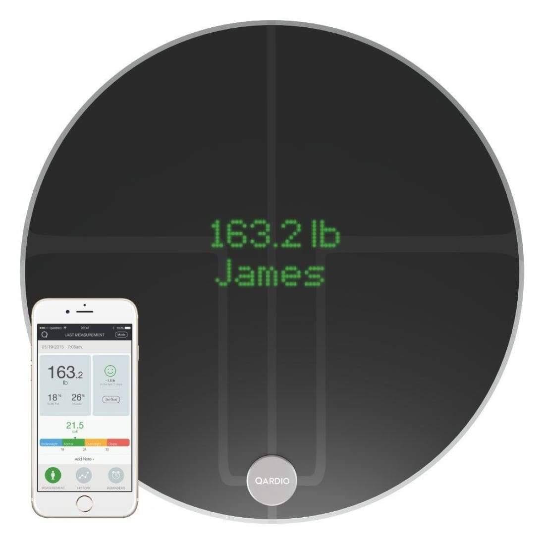 Black Wireless Smart Scale & Body Analyzer U196064