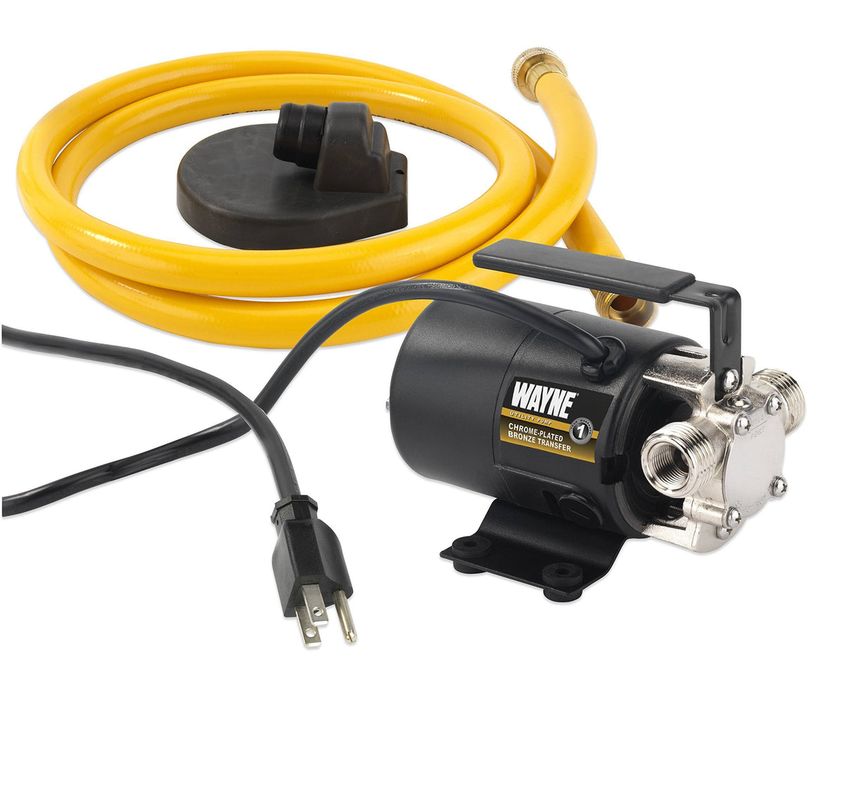 Black Portable Transfer Water Pump with Suction Hose and Attachment X917
