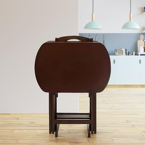2-Piece Lacquered Wooden Snack Table Set G2495