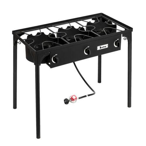 225000 BTU Propane Stove 3 Burner Outdoor Portable BBQ Grill V714374