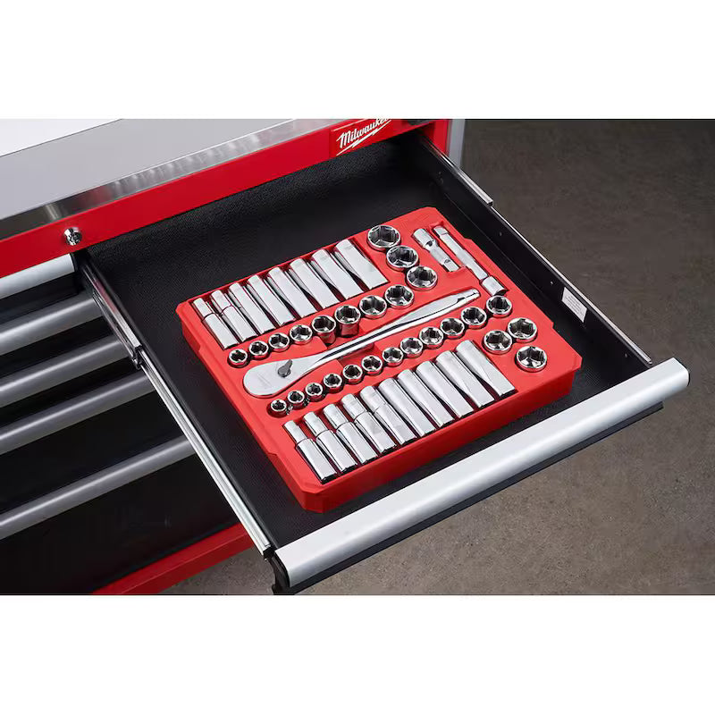 1/2 in. Drive SAE/Metric Ratchet and Socket Mechanics Tool Set (48-Piece) K72270