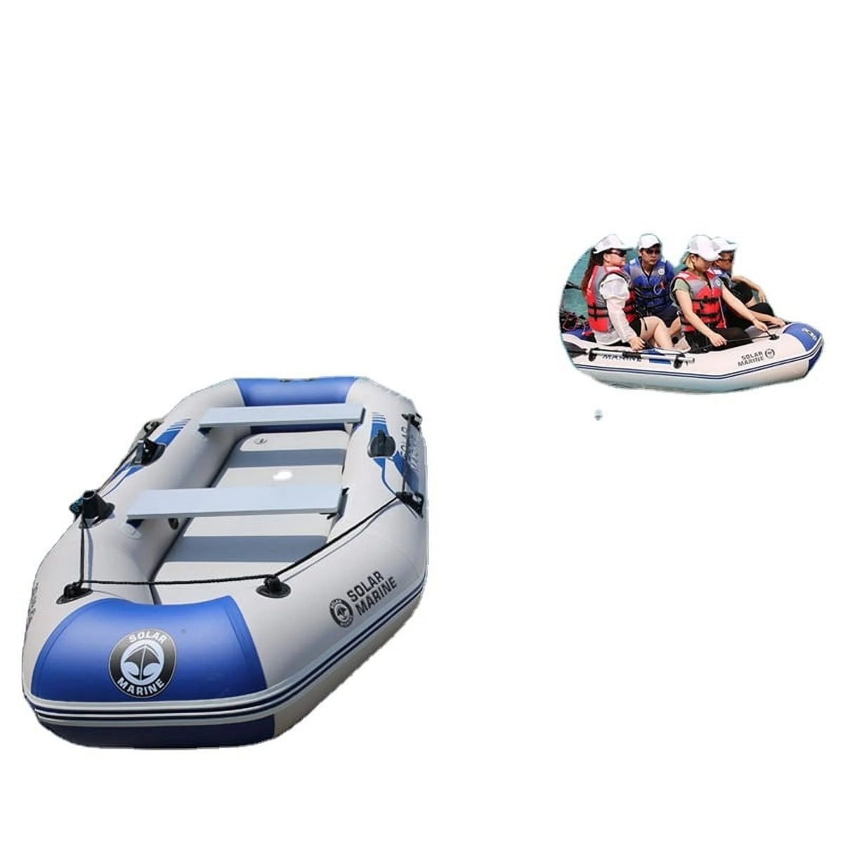 2.3m PVC Inflatable Rowing Boat with Oars and Pump C840