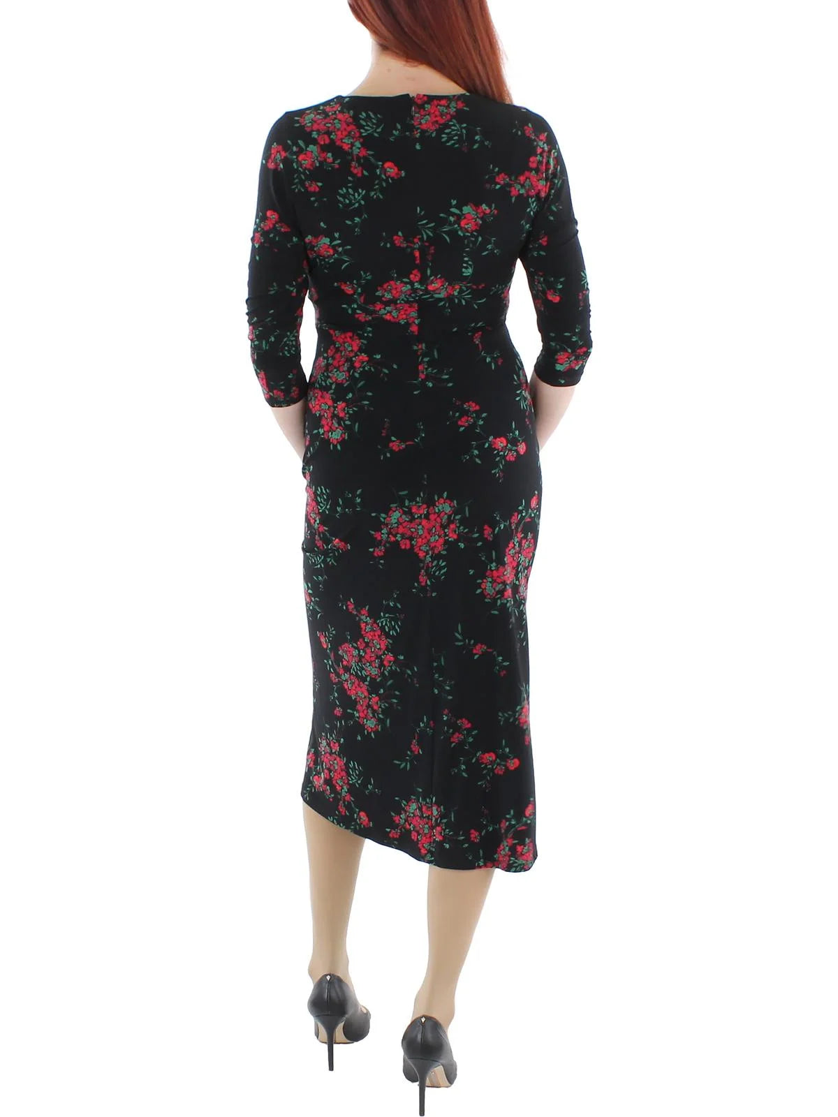 Matte Jersey Floral Print Midi Dress O3219