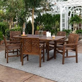 7 Piece Acacia Patio Extension Dining B467787