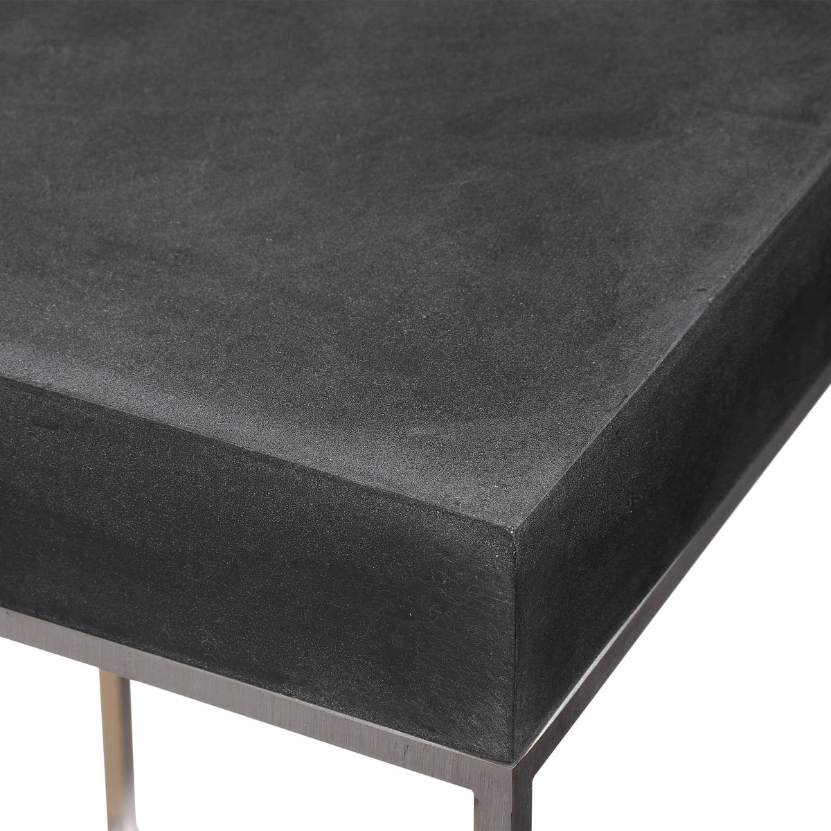 Black Concrete Accent Table J33694