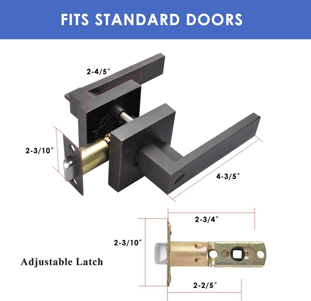 Brushed Bronze Zinc Alloy Door Lever Lock O615432