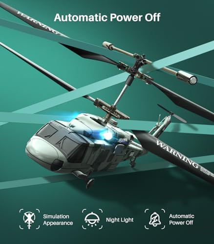 Military RC Helicopter with LED Light K844