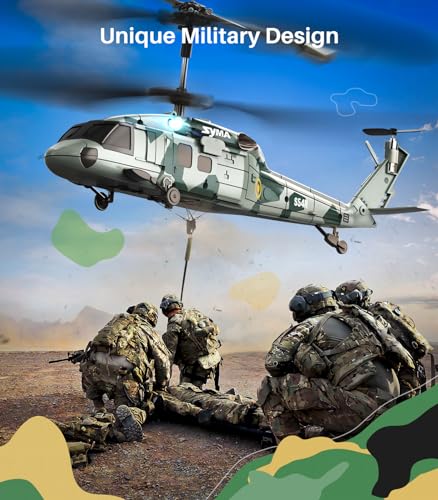 Military RC Helicopter with LED Light K844