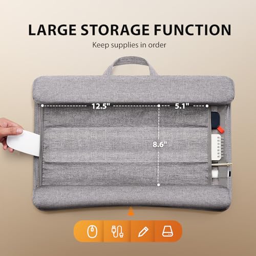 Brown Lap Desk with Cushion and Extra Storage Pocket W388498
