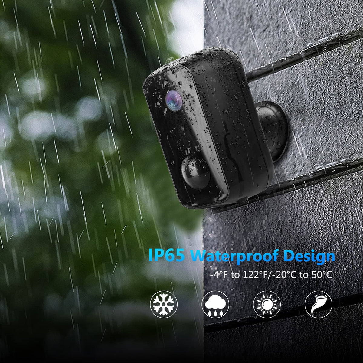 1080P WiFi Outdoor Security Camera with PIR Motion Detection Z752366