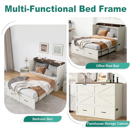 Full Size Black Wood Murphy Chest Bed with Drawer H1762