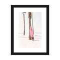 Pink Surf Board Photograph Print Black Framed Paper Matte B68524