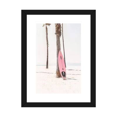 Pink Surf Board Photograph Print Black Framed Paper Matte B68524