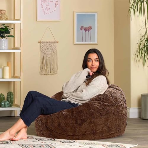 Black 6FT Embroidered Bean Bag Chair Cover P1581