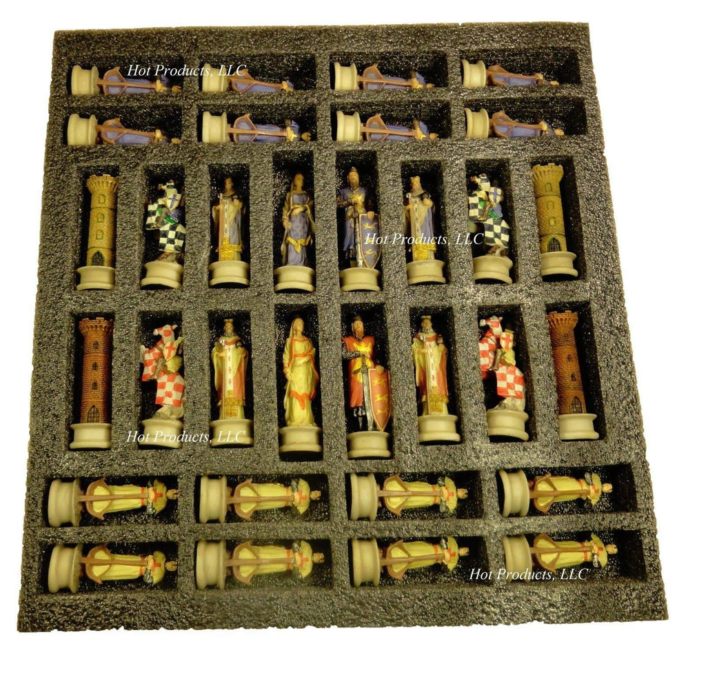 Medieval Times Crusades King Richard The Lionheart Knight Chess Men Set T866