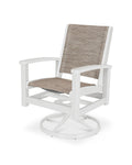 Satin White Swivel Rocker Y243003