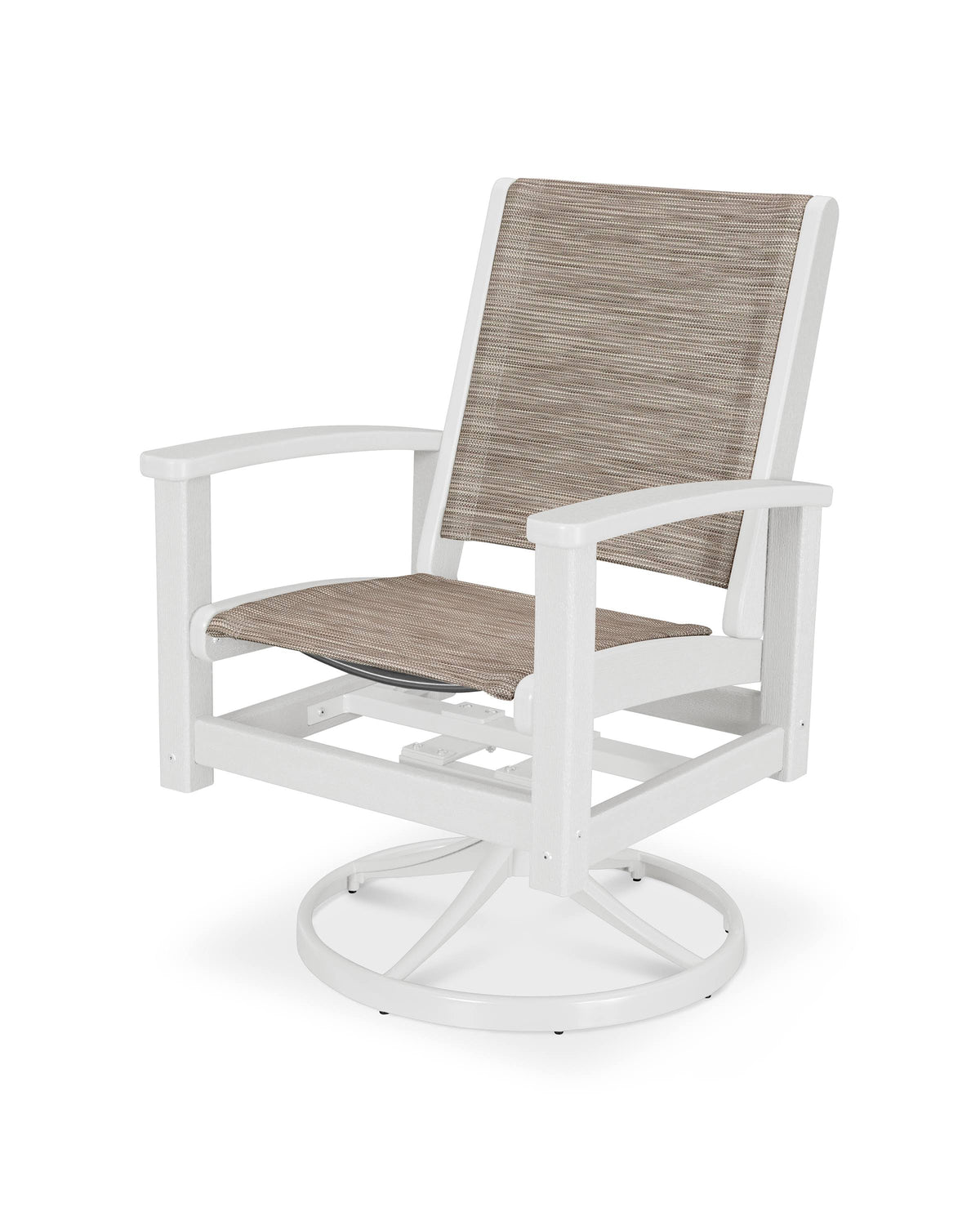 Satin White Swivel Rocker Y243003