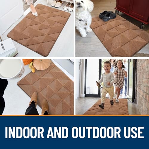 Non-Slip Absorbent Washable Door Mat (59x36 inches, Black) E6219