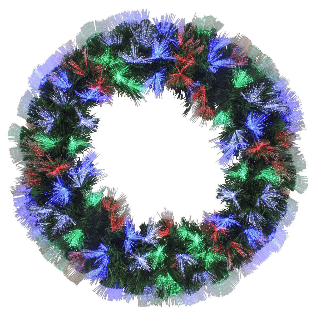 Fiber Optic Artificial Pine Christmas Wreath H917638