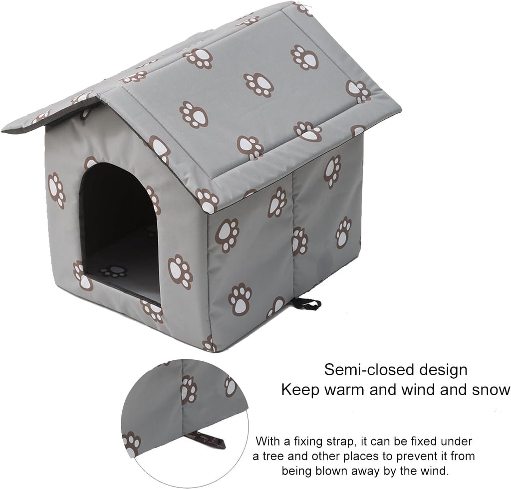Grey Large Weatherproof Insulated Cat House I4768