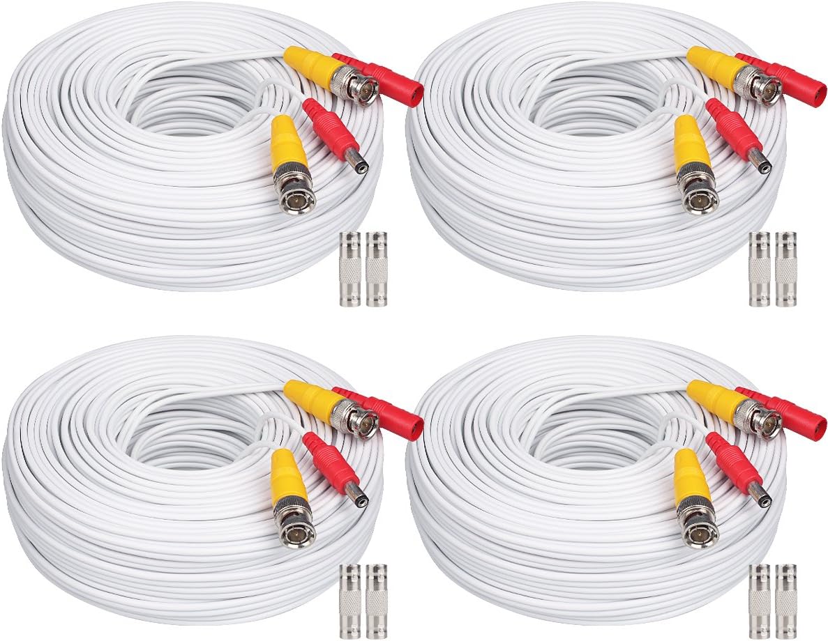Black BNC Video and Power Security Camera Cable A629478