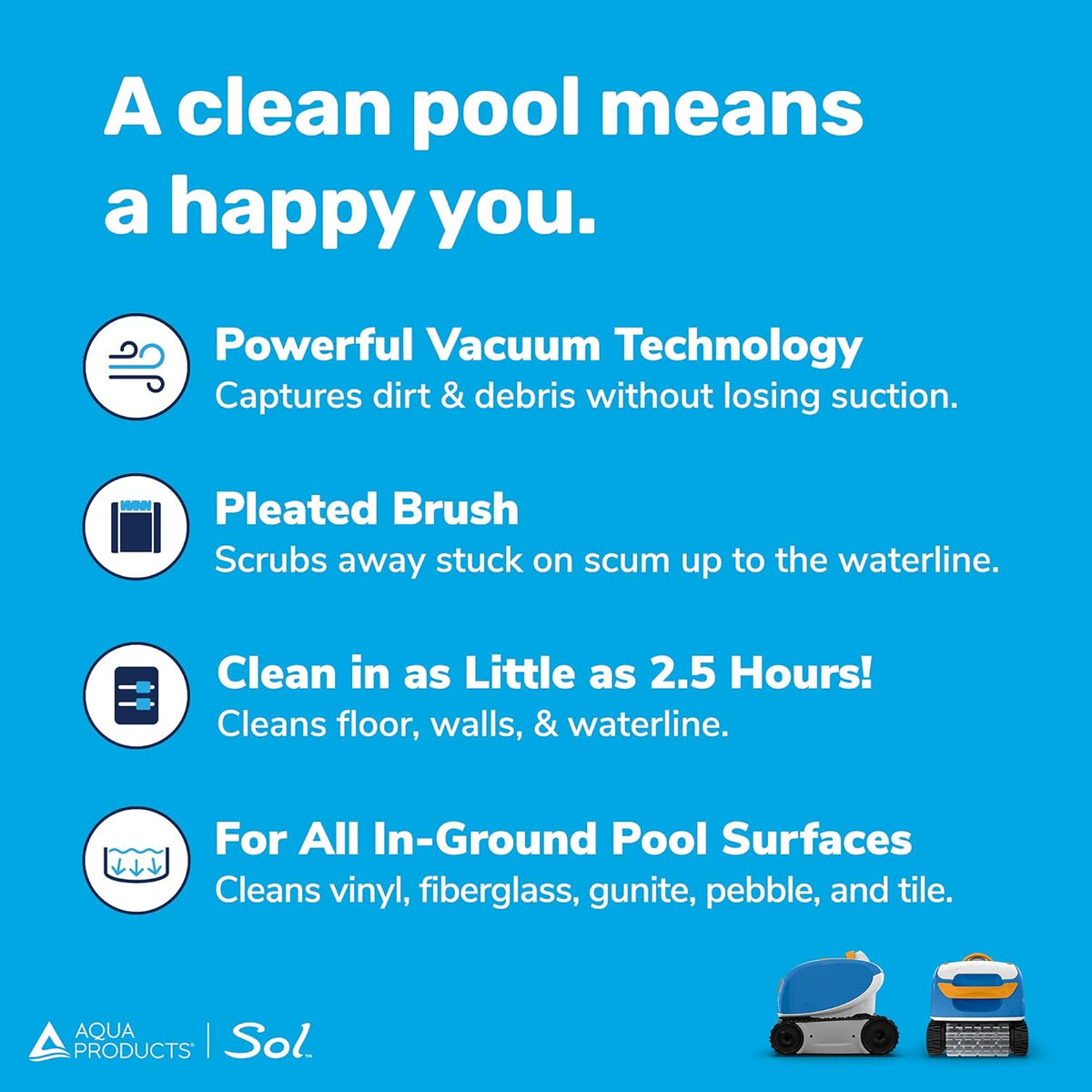 Robotic Pool Cleaner with 50ft Cable K8359