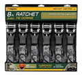 Camo Ratchet Tie-Downs 6 Pk F92073