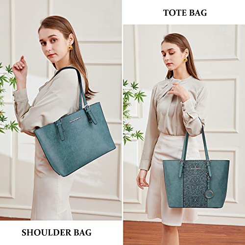Large Embossed Tote Bag and Handbags Set 2Pcs J3987