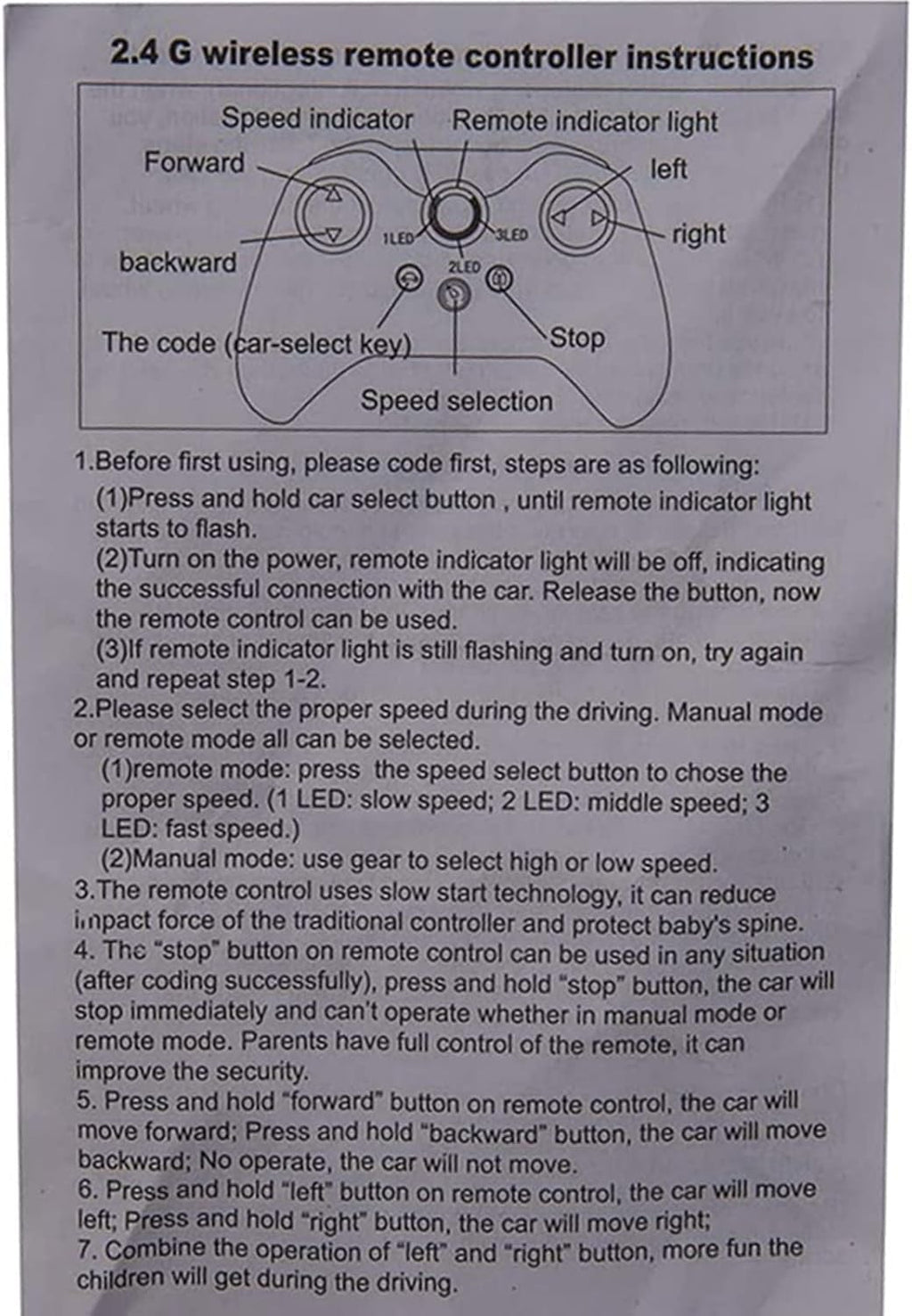 12V Children's Electric Car Bluetooth Remote Control Receiver Z655