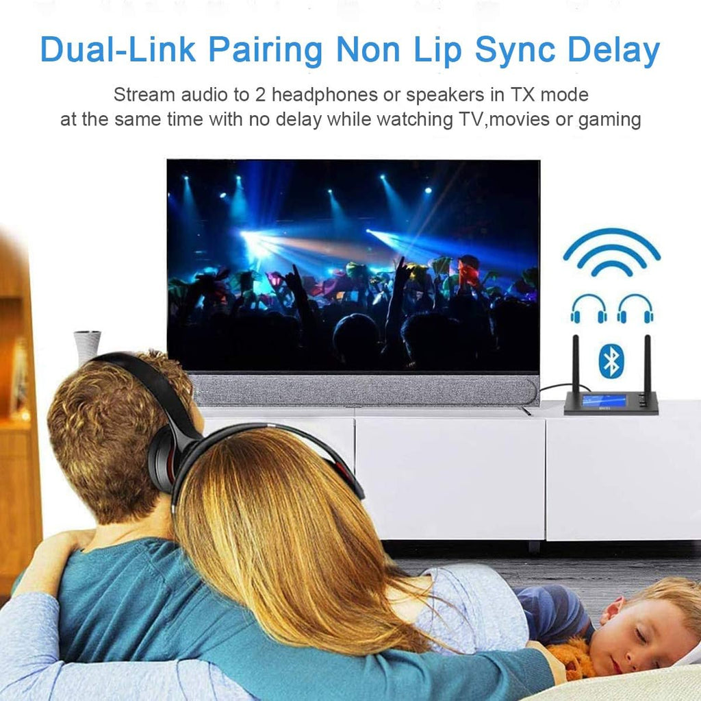 Bluetooth Transmitter Receiver with LCD Display, Bluetooth 5.0 Audio Adapter X4664
