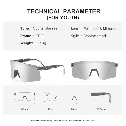 Polarized Youth Baseball Sunglasses UV400 Sports Cycling Glasses F51109