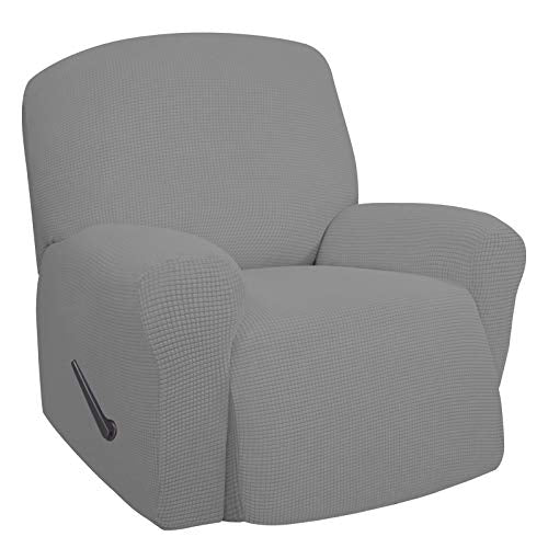 Oversize Recliner Stretch Sofa Slipcover 1 Piece Polyester Spandex Jacquard Fabric Natural I6867