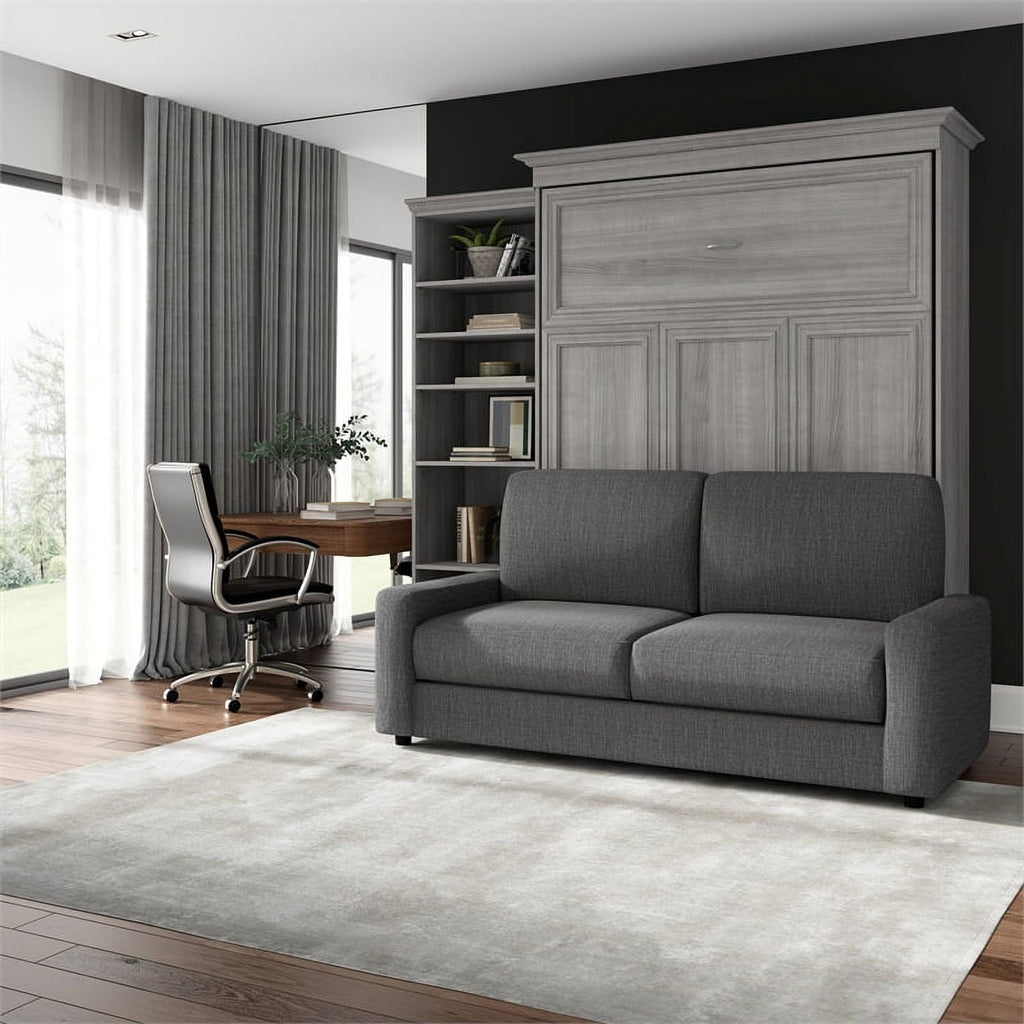 Gray Queen Murphy Bed with Sofa V84321