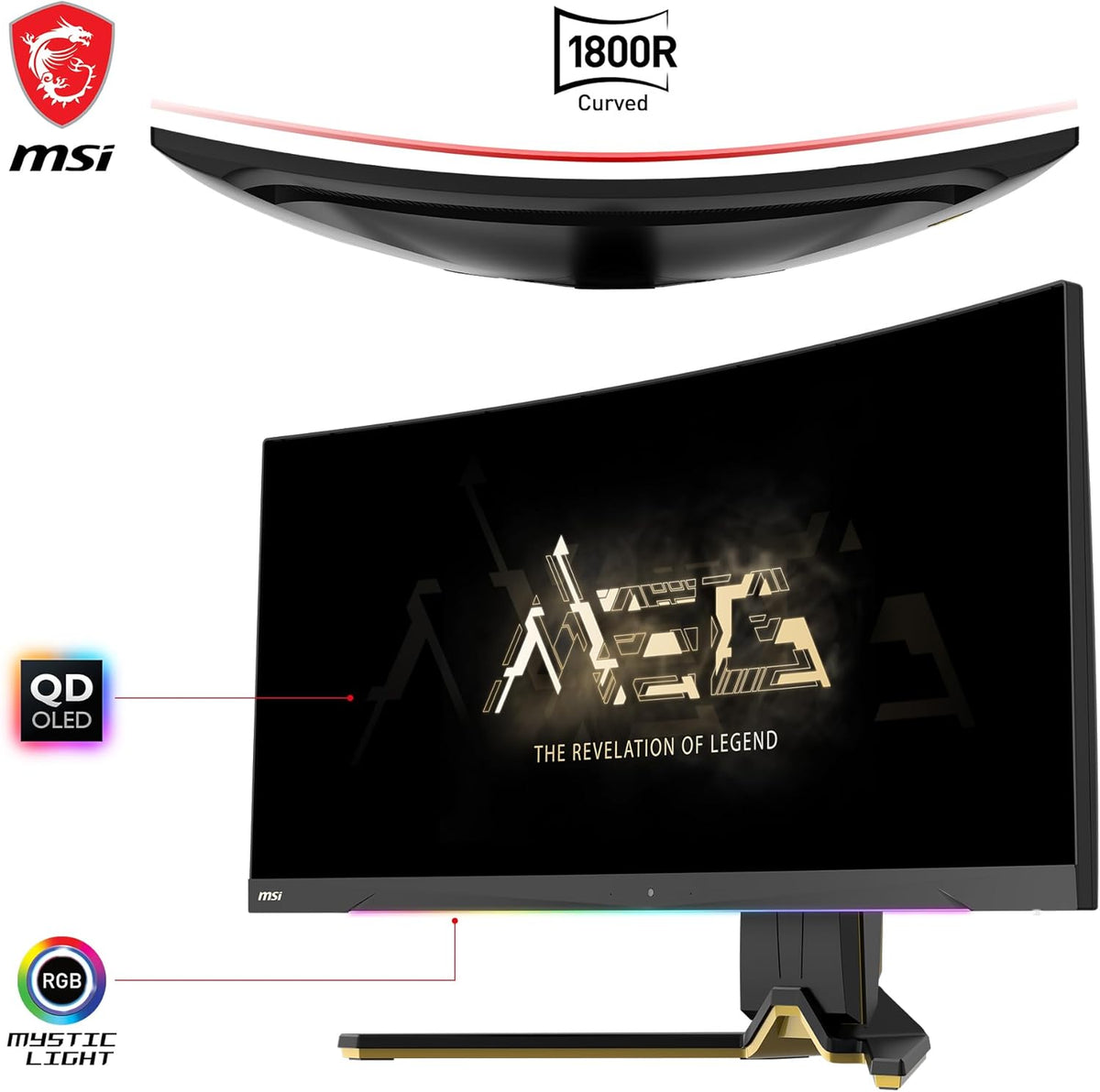34" Curved OLED Gaming Monitor, 3440 x 1440, 0.1ms, 175Hz, HDR 400 G712