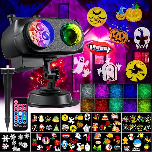 3D Ocean Wave & 72 HD Patterns Holiday Projection Light with Remote J727287