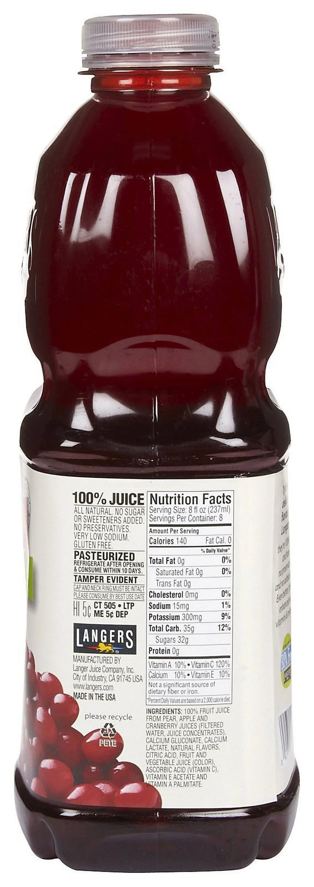 Cranberry Juice 64 Oz (Pack of 24) F448