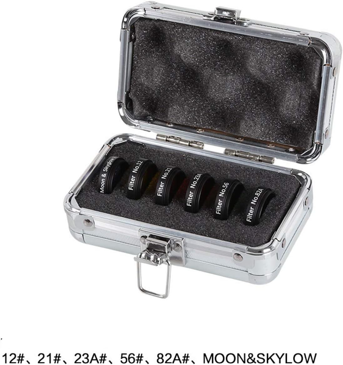 1.25 Inches 6 Color Telescope Moon Filter Set with Metal Case Z90176