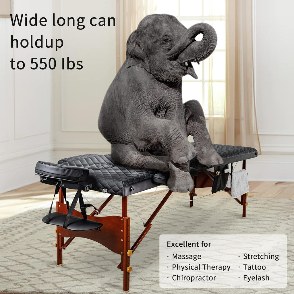 Portable Memory Foam Massage Table with Carrying Case X43007