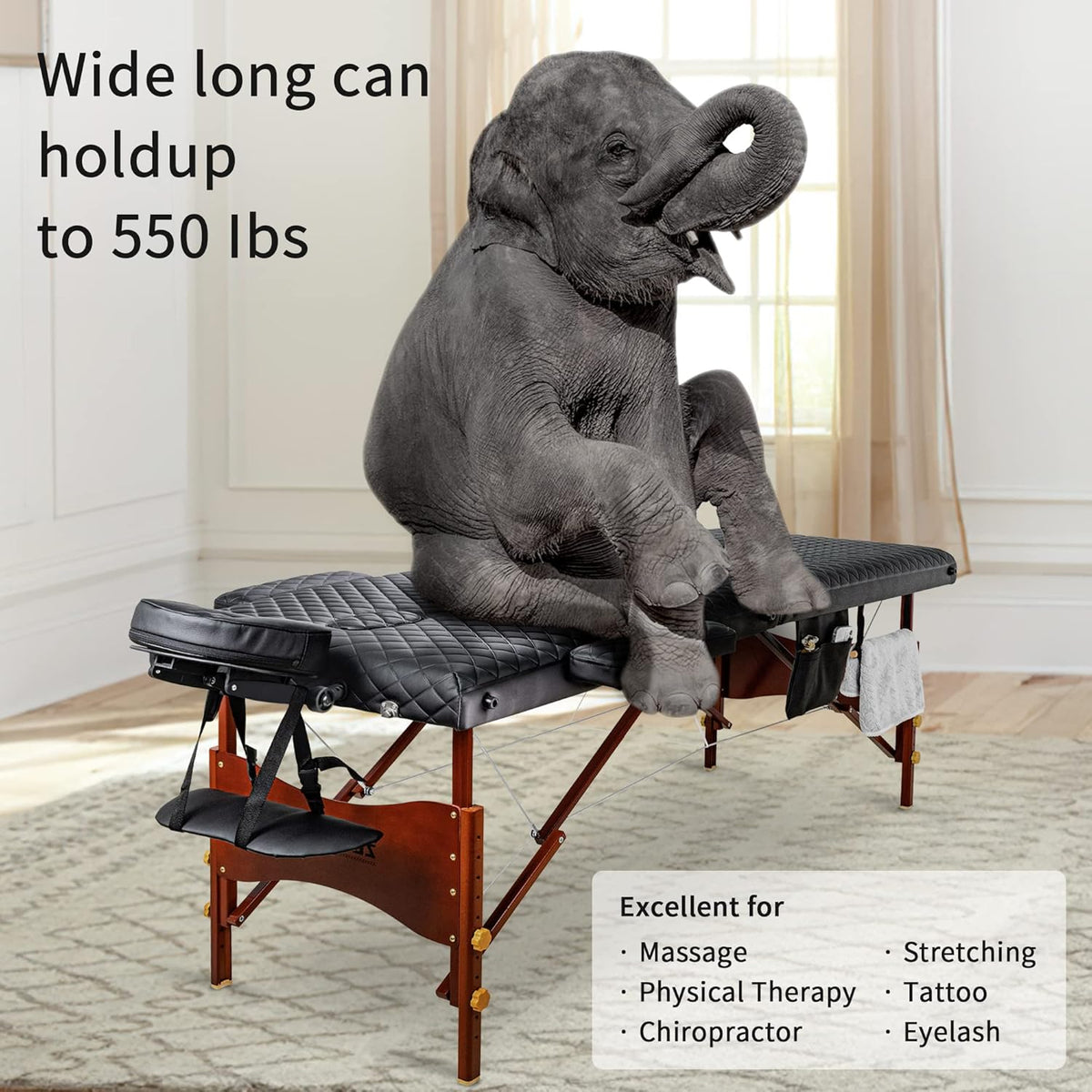 Portable Memory Foam Massage Table with Carrying Case X43007