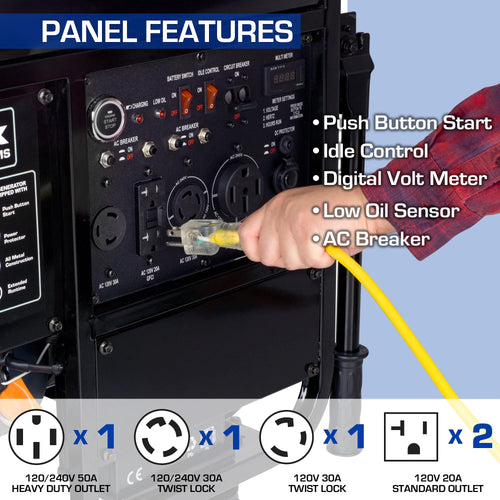 13,000 Watt Portable Gas Powered Generator I938938