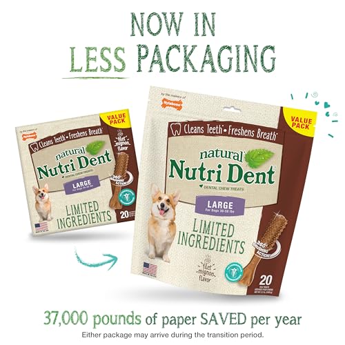 Natural Dog Dental Chews, Large (20 Count) R99167