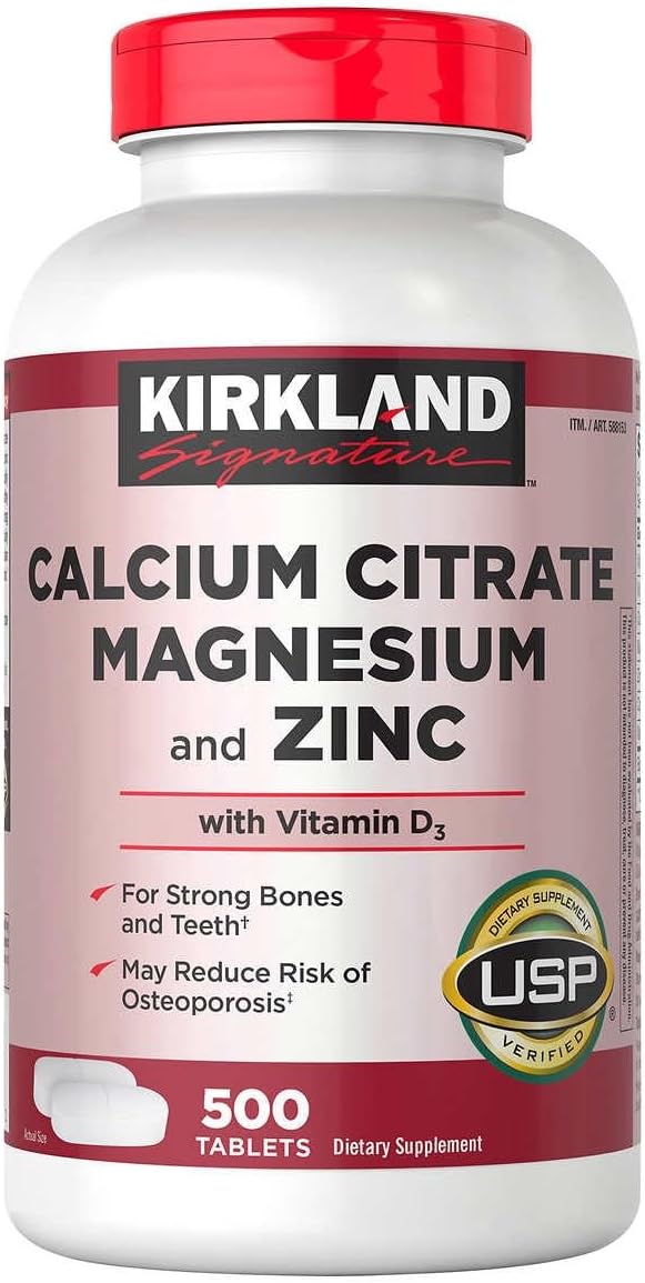 500 Count Calcium Citrate Magnesium and Zinc with Vitamin D3 L189