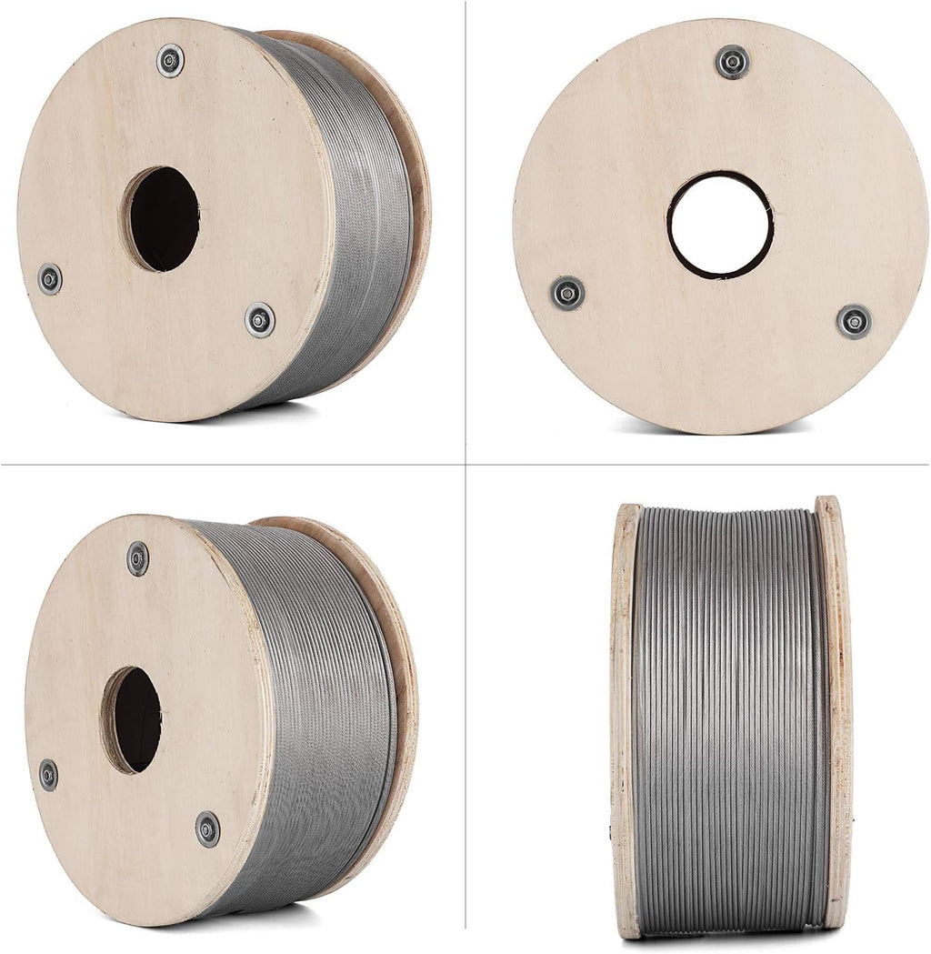 T316 Stainless Steel Wire Rope 1/8 1x19 Cable Railing B9406