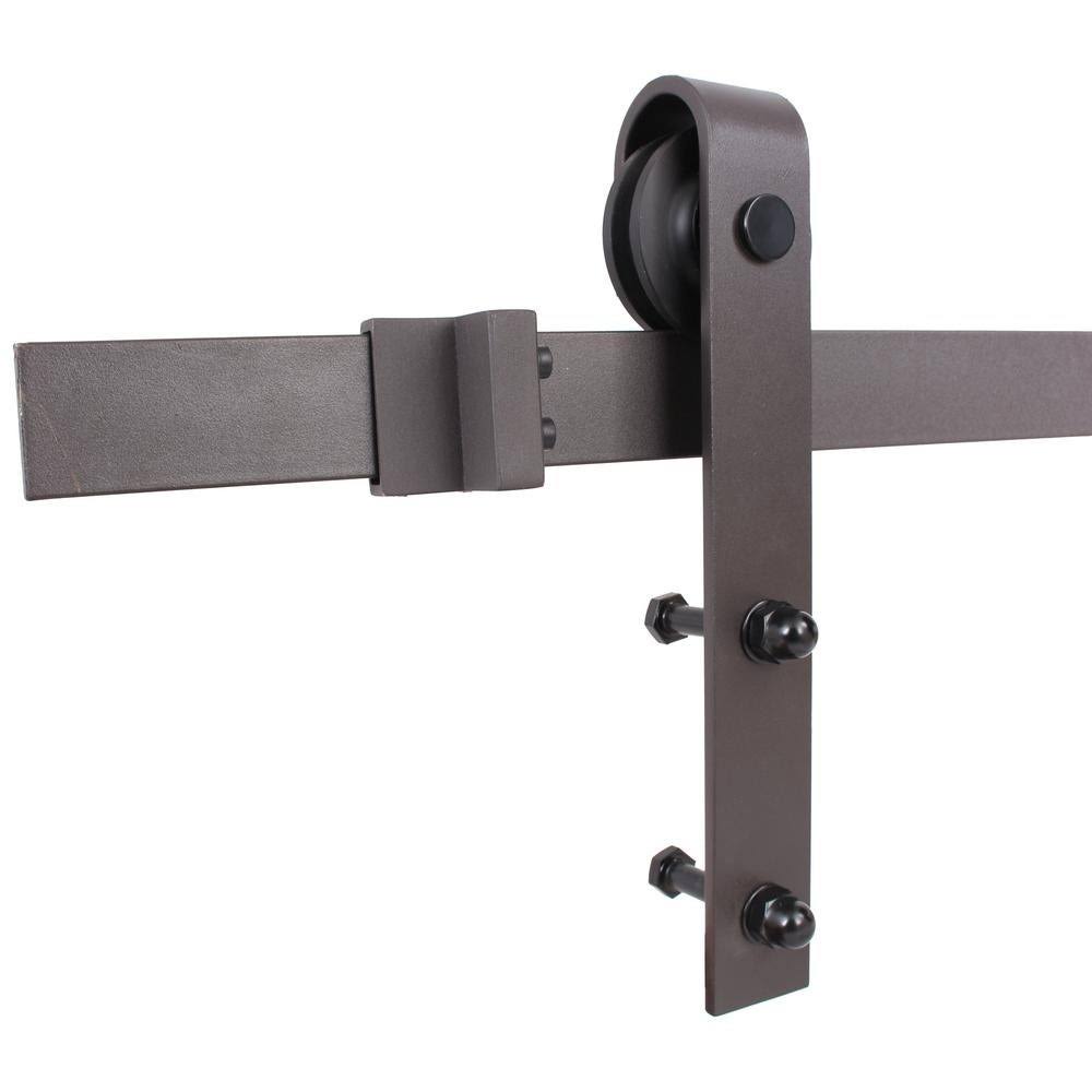 Stained Wood Sliding Barn Door with Hardware Kit U935346